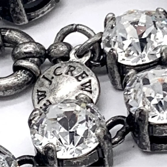 J. Crew Martha Swarovski Crystal Silver Necklace - Picture 4 of 4